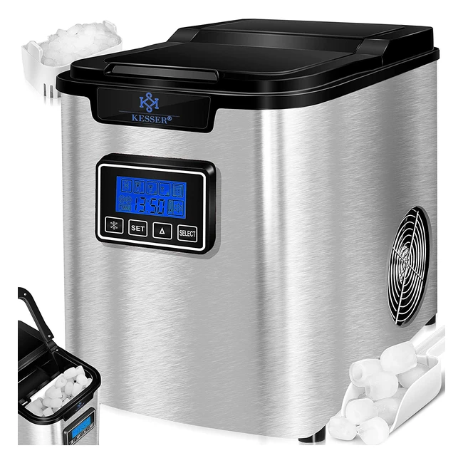 Machine à glaçons Kesser - 3 tailles de glaçons - 12 kg/24h - réservoir 22L