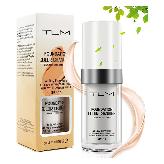 TLM Flawless Warm Skin Tone Foundation - Moisturizing, Long-Lasting, Waterproof, SPF 30, 30ml