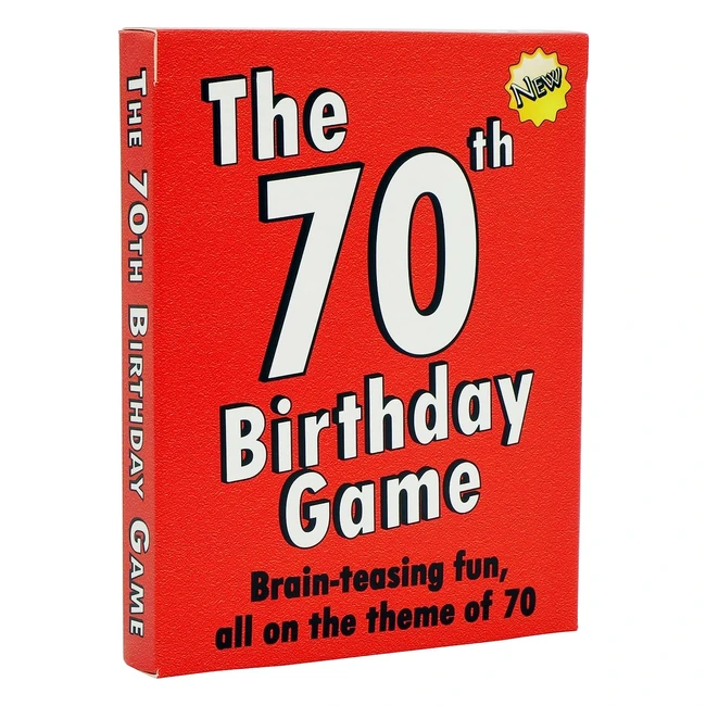70th Birthday Game - Fun Gift for Him or Her | Free Gift Wrap Included