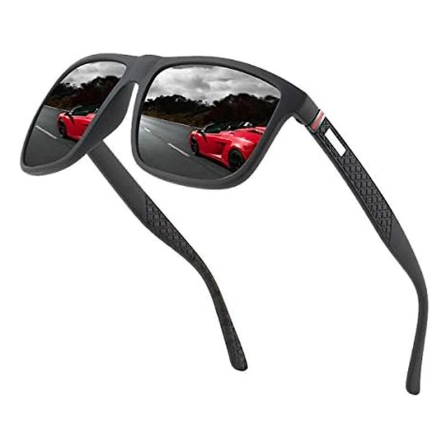 Polarisierte Sonnenbrille für Herren und Damen - Vintage Design, HDPilot-Objektive, ideal für Golf, Fahren, Angeln und Reisen