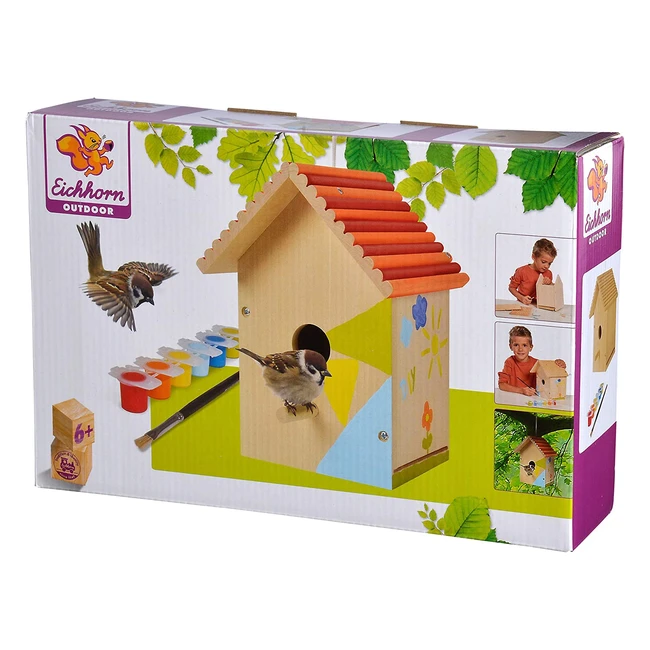 Mangeoire pour oiseaux Eichhorn 100004581 - Version multicolore allemande - Kit de bricolage créatif