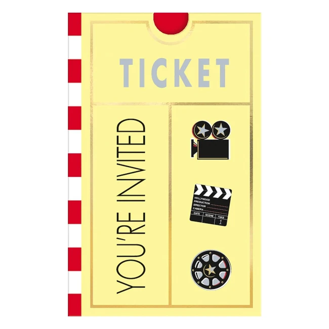 Lot de 8 invitations Hollywood Amscan International - Qualit suprieure et de