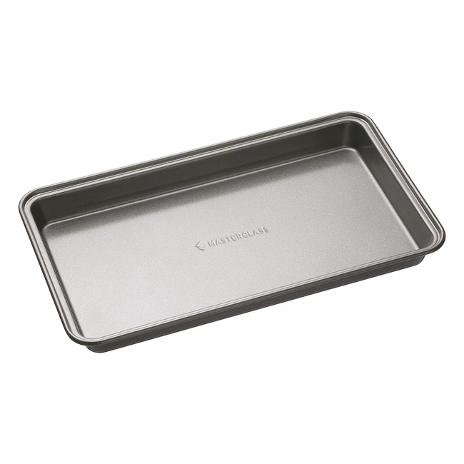 Bandeja para Brownies Masterclass KitchenCraft, 1mm Acero al Carbono Antiadherente Libre de BPA, 34x20cm