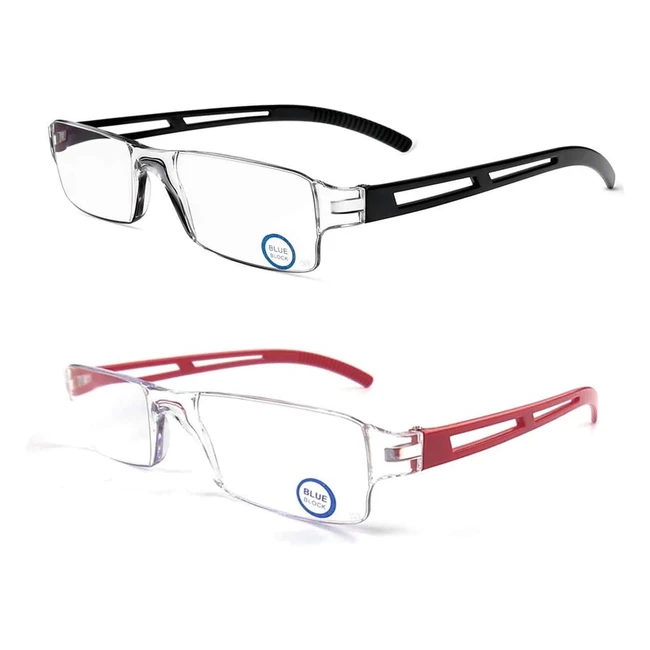 Rahmenlose Lesebrille mit Blaulichtfilter Antibleulight-Lesehilfe fr Mnner 