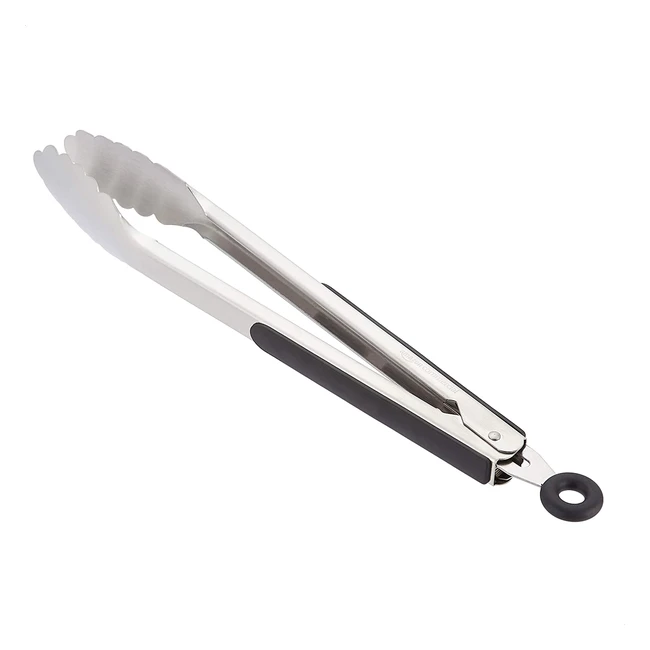 Pinza de cocina AmazonCommercial de acero inoxidable con agarre antideslizante - 305 cm