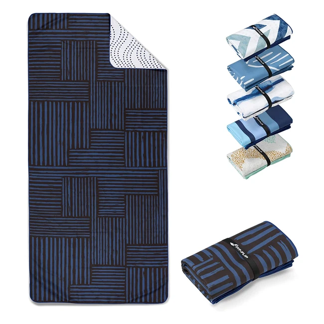 fitflip Strandtuch XXL aus recycelter Mikrofaser - Sandfrei, leicht und schnelltrocknend - Stairs - 200x90cm