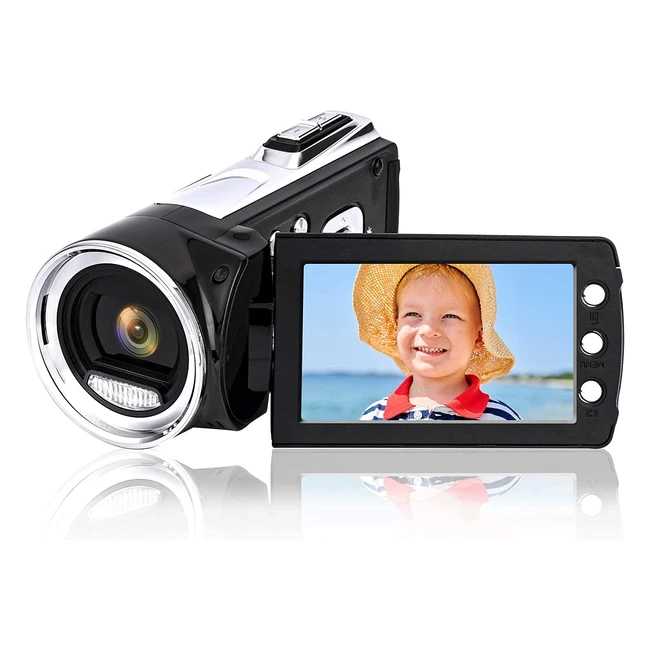 Heegomn 1080P Digital Video Camera for YouTube Vlogging - Mini DV Camcorder for Kids, Teens, and Beginners with Anti-Shake Feature