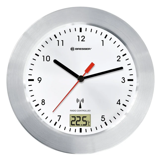 Bresser 8020114 Funkuhr MyTime Bad mit Temperaturanzeige - wei