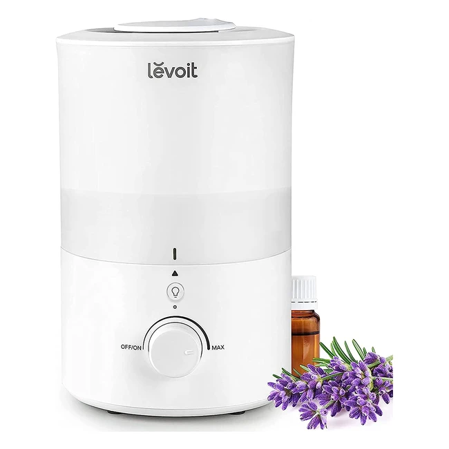 Levoit Topfill Luftbefeuchter 3L - BPA-frei leiser Raumluftbefeuchter mit Nacht