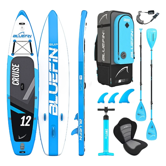 Bluefin Cruise SUP Board Set - Aufblasbares Stand Up Paddle Board mit Kajak Sitz
