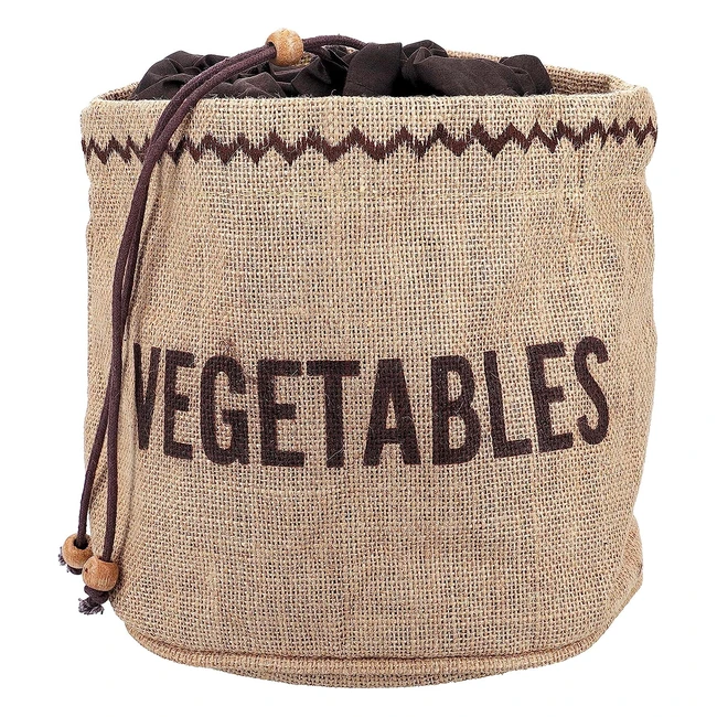 Bolsa para verduras Kitchencraft Natural Elements 20x20cm - Forro interior oscuro y duradero