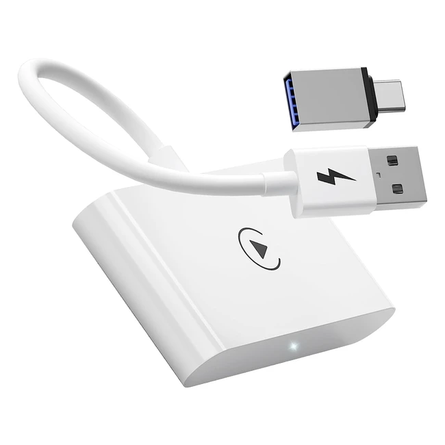 Feinodi Wireless Carplay Adapter for iPhone - Convert Factory Wired to Wireless, Compatible with Audi, Volvo, Porsche, Benz, Ford - 5GHz WiFi Autoconnect, Supports iOS 13