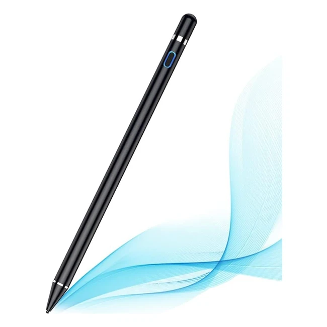 15mm Fine Point Stylus Pen for iPad and Touch Screen Devices - Rechargeable and Compatible with iPhone, Samsung, and More