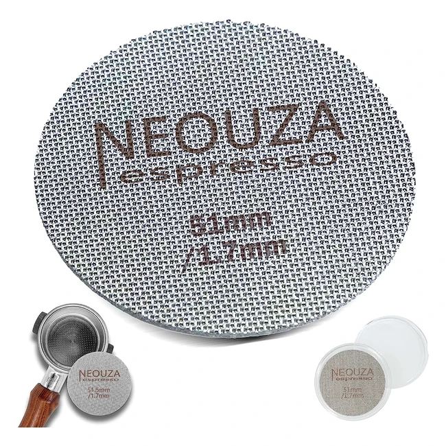 Filtro de café reutilizable de acero inoxidable con pantalla de 51mm y grosor de 17mm