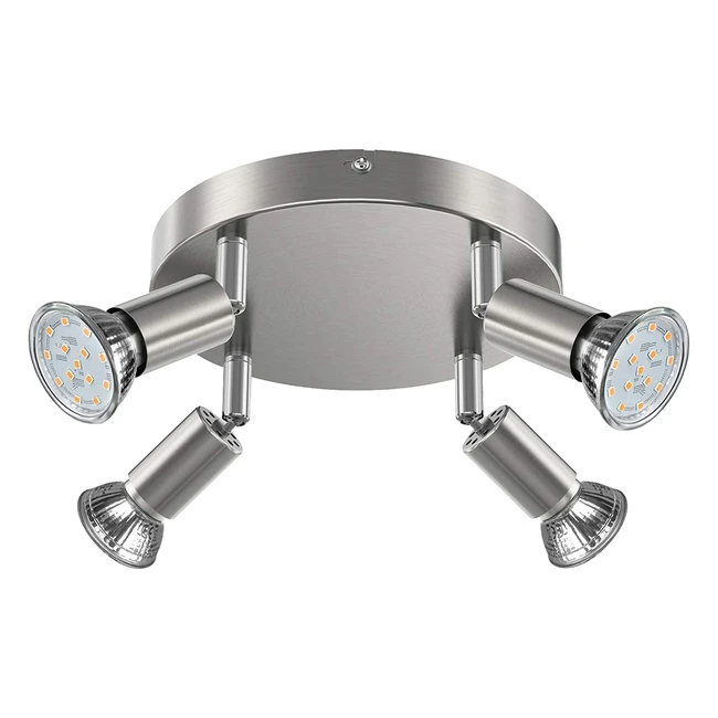 Creyer LED Deckenstrahler 4-flammig schwenkbar inkl 4 x 4W GU10 LED Leuchtmitte