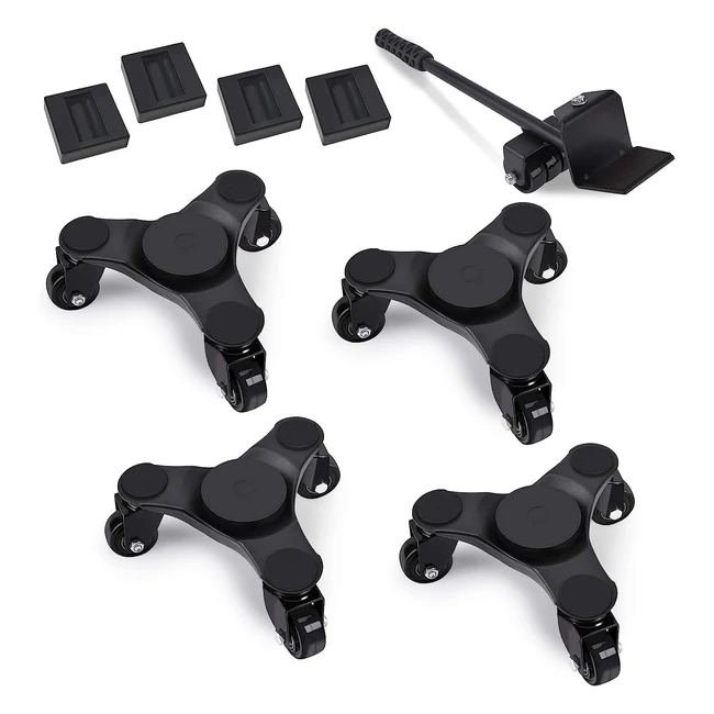 Solejazz Steel Tridolly Furniture Mover Kit - Easy Moving System with 225kg Load Capacity and Roller Wheels