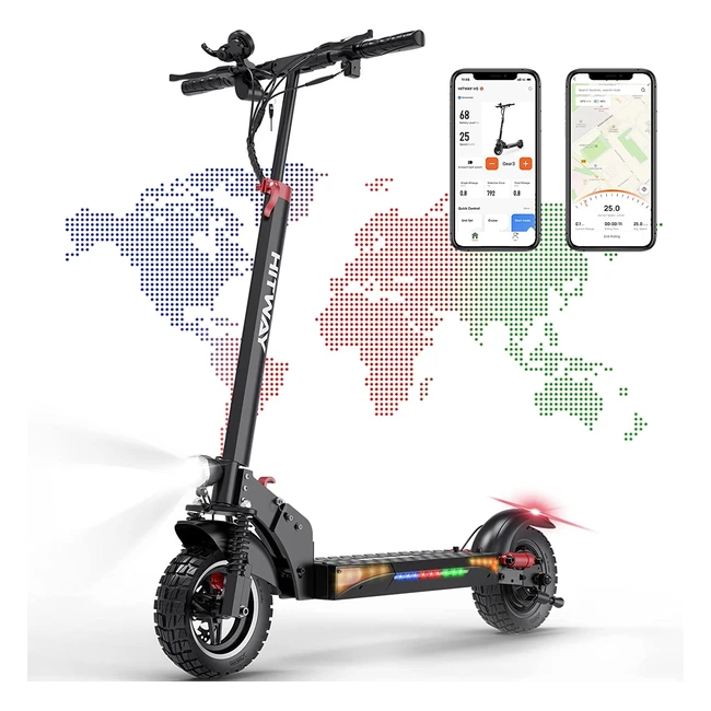 Trottinette électrique adulte Hitway Pro 800W - Vitesse max 25km/h - Roues 10 pouces