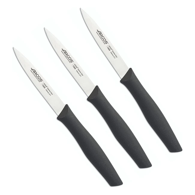 Set de 3 couteaux éplucheurs Arcos - Lame en acier inoxydable nitrum - Épluchage facile et rapide