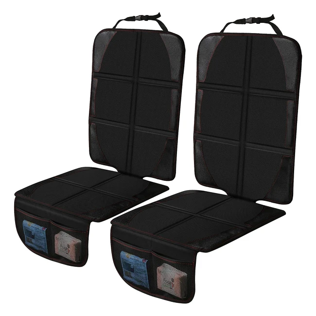 Tappetini protettivi per seggiolino auto Beicarin - Set di 2 - Imbottitura spessa in EPE - Antiscivolo e impermeabile