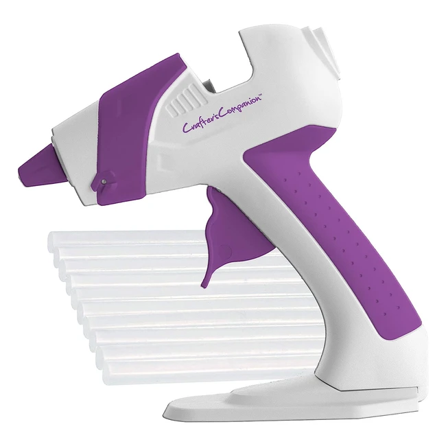 Mini Hot Glue Gun with Safety Stand, Quick Heating Function, and 10pk 7mm Glue Sticks - Perfect for DIY Crafting and Home Decor