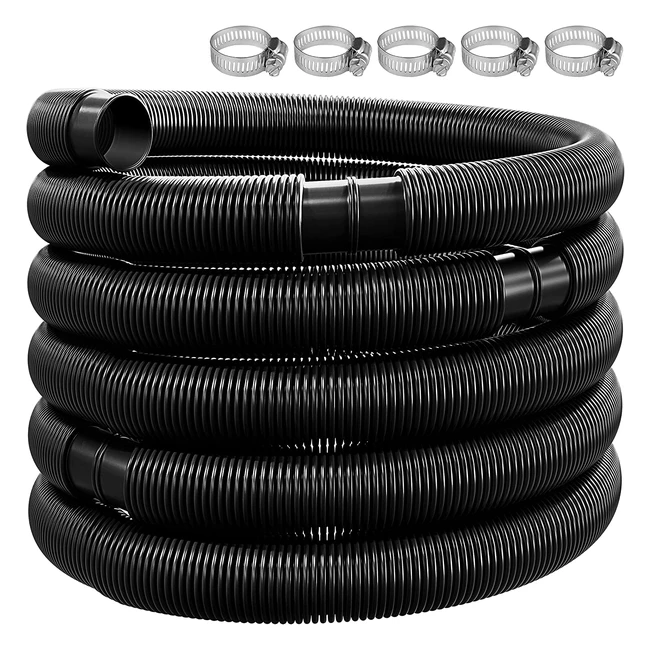 Tuyau de piscine Kesser - Résistant et flexible 8m - 32mm noir