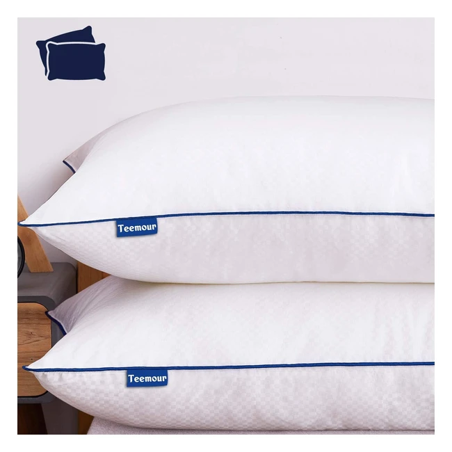 Luxury Hotel Pillows 2 Pack - Soft Hypoallergenic Down Alternative Pillows for Side Sleepers