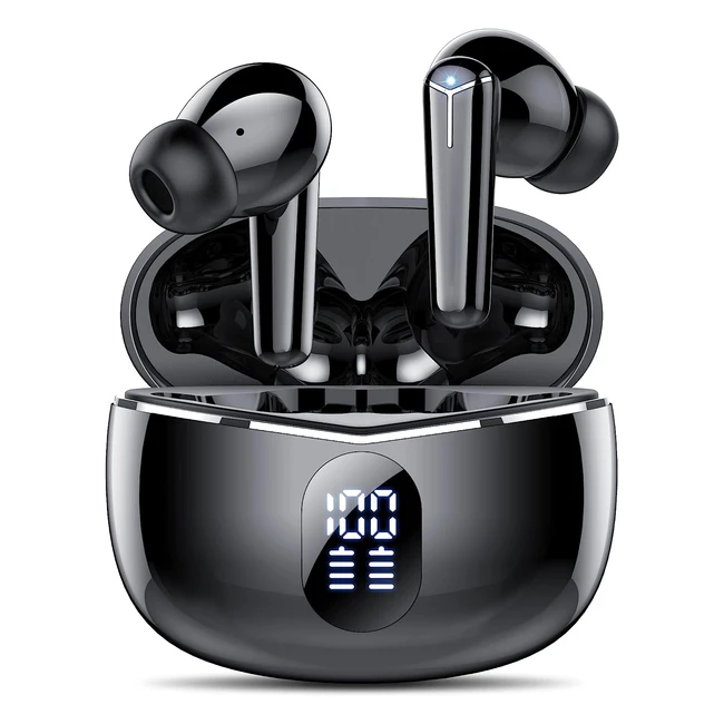 Ecouteurs Bluetooth sans fil ikt 36h de lecture, appel clair CVC80, étanches IPX8, basses profondes, USB-C