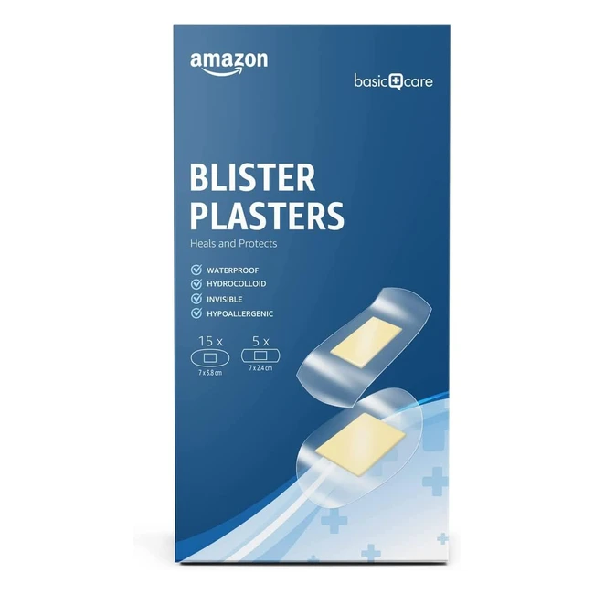 Amazon Basic Care Blister Plaster - Schutz vor Blasen und Verbrennungen