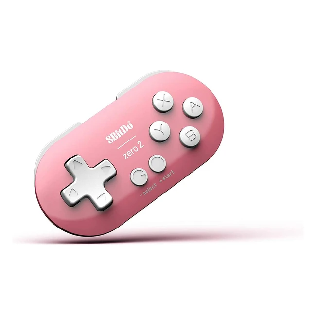 8BitDo Zero2 - Gamepad Wireless Rosa per Switch, Windows, macOS e Android