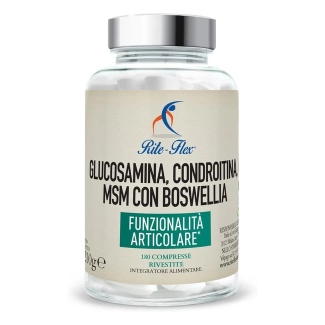 Riteflex Glucosamina e Condroitina con Boswellia Serrata - 180 Compresse