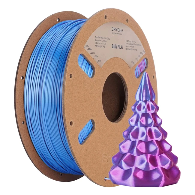 Filamento PLA Silk Enisina 175mm - Precisione 0.03mm - 1kg - Rosa/Azzurro