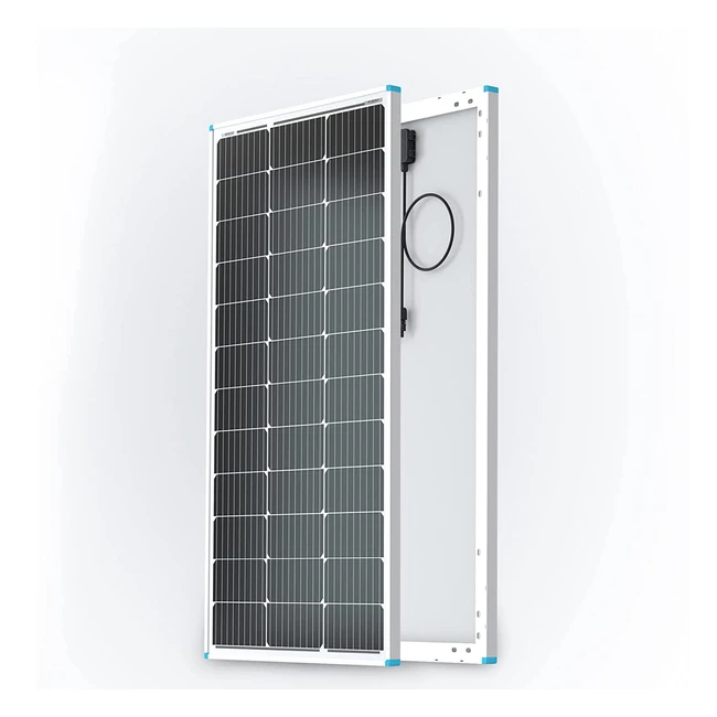 Renogy 100W Solarpanel 12V Monokristallin - Ideal zum Laden von 12V Batterien für Wohnmobil, Balkon, Haus, Garten, Wohnwagen, Boot und Marineanwendungen