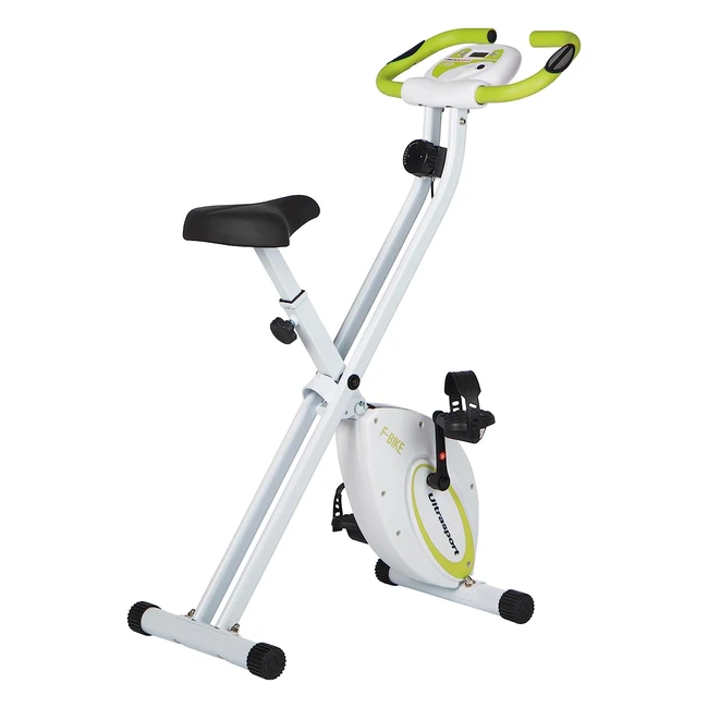 Ultrasport Fbike Klappbares Heimtrainer-Fahrrad mit Trainingscomputer, verstellbarem Widerstand und Handpulssensoren