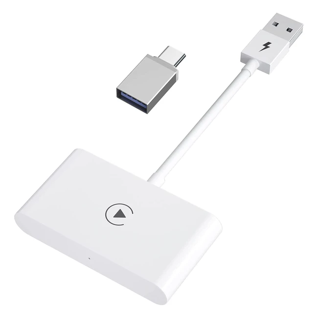 Adaptateur dongle CarPlay sans fil pour iPhone - Convertissez facilement votre CarPlay filaire en sans fil - Mise à jour en ligne - Support iOS 13/16