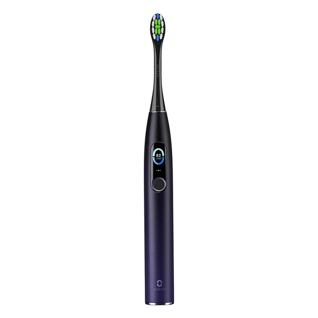 Cepillo de dientes eléctrico Oclean X Pro con pantalla táctil inteligente y 84000 movimientos por minuto - Violeta