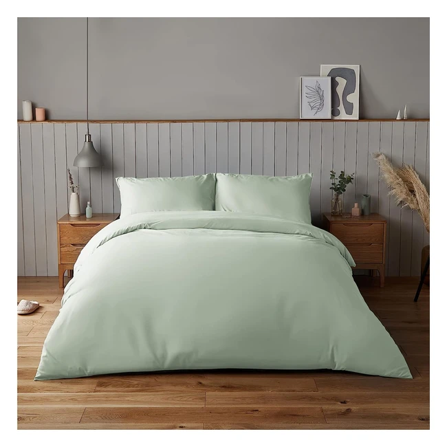 Silentnight Supersoft Sage Duvet Cover Set - Super Soft & Snuggly, Easy Care, Single Size