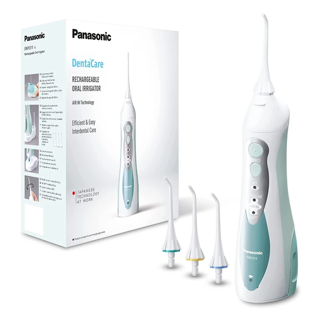 Panasonic EW1311 Rechargeable Dental Oral Irrigator - Cordless with 4 Water Jet Modes