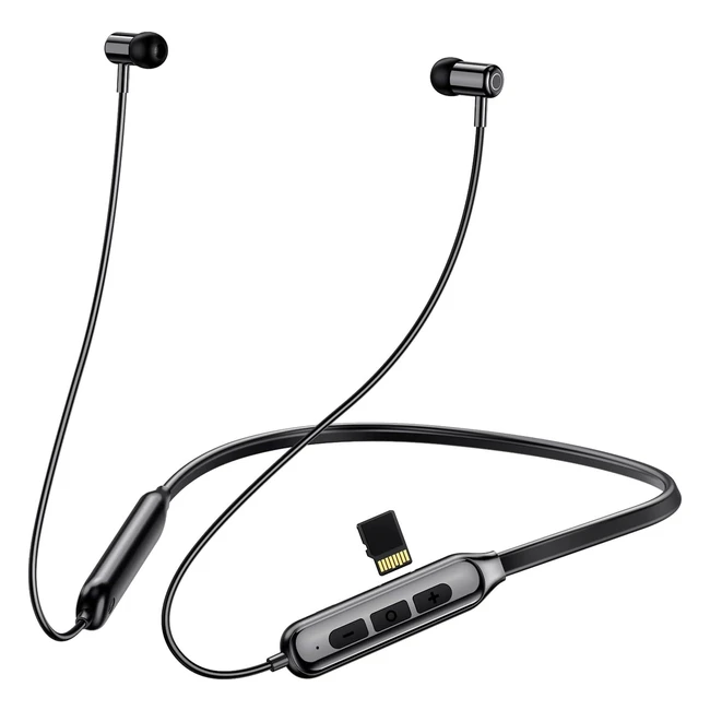 Lama Wireless Neckband Headphones - Bluetooth 5.0 Earphones with TF Card Slot, Magnetic Design, and 25H Playtime