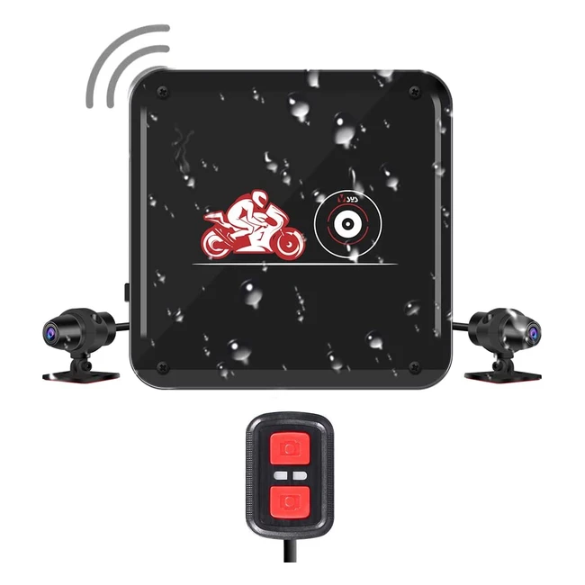 Dash Cam Moto VSYSTO Senza Schermo Doppio 1080p Impermeabile Anteriore e Posteriore DVR Sport Antinfortunistici Visione Notturna