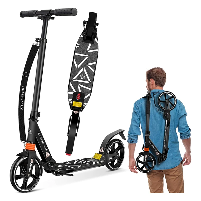 Trottinette Kesser Big Wheel 205mm avec double suspension et frein en métal