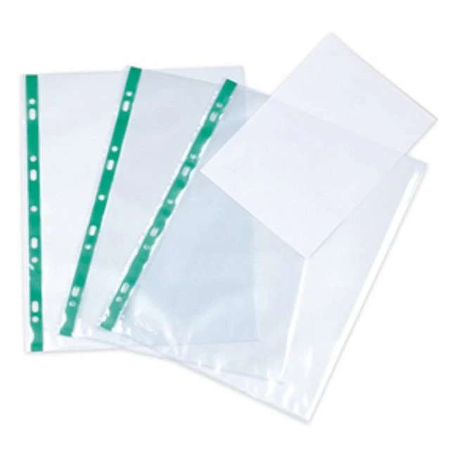 100 Extra Strong A4 Punched Pockets - Crystal Clear 90 Micron - Professional Filing