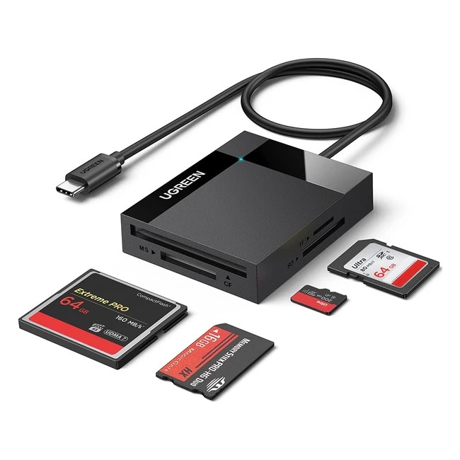 UGREEN USB C Card Reader 4-in-1 für Galaxy S23, MacBook Pro, iPad Pro - 5Gbps Super Speed