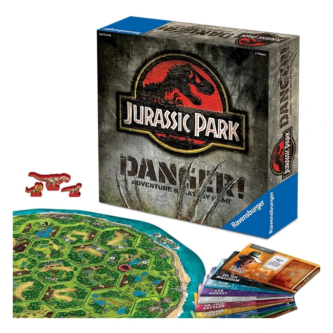 Ravensburger Jurassic Park Danger Adventure Board Game - Cinematic Gameplay, Family Fun, Age 10+, 2-5 Players