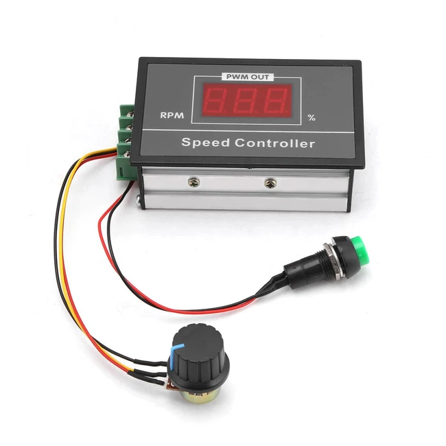Contrôleur de vitesse du moteur DC PWM 30A avec interrupteur d'arrêt/démarrage - Régulateur sans à-coups