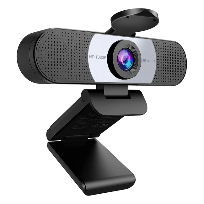 EMeet Full HD Webcam C960 - 1080p Kamera mit Dual-Mikrofon und automatischer Lichtkorrektur