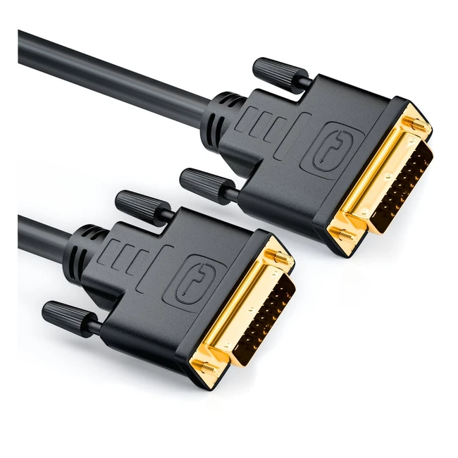 Cble DVI Deleycon 30m Dual Link 241 Full HD 3D Ready avec Ferrite Noir