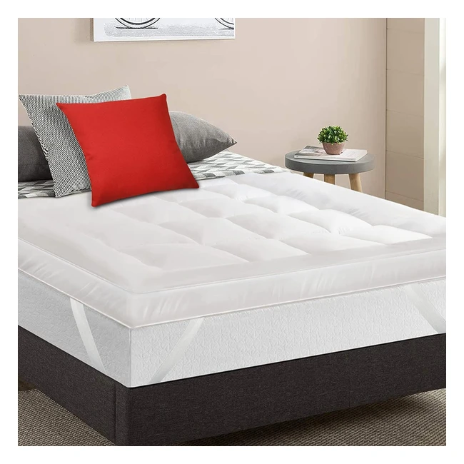 Mightysoft Super King Mattress Topper - 4 Inches Thick, Quilted, Breathable, 850 GSM Filling