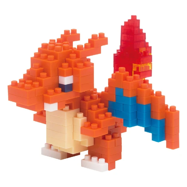 Nanoblock NBPM008 - Dracaufeu Pokemon Coloré - Plus de 200 Blocs - Collectionnez et Construisez