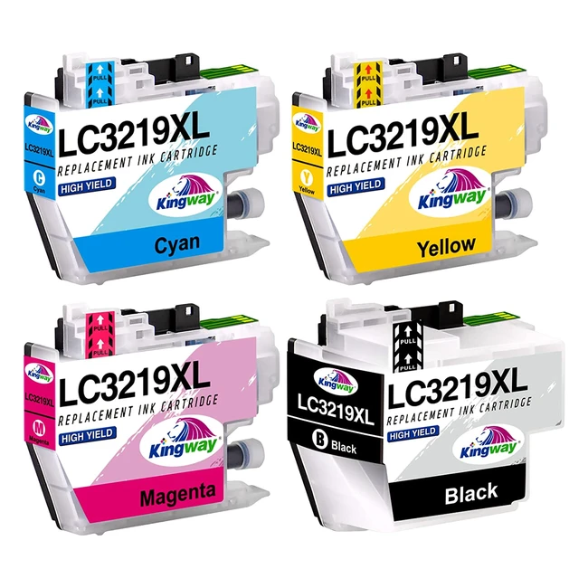 Cartucce Kingway LC3219XL Compatibili Brother MFCJ5730DW - Nero, Ciano, Magenta, Giallo
