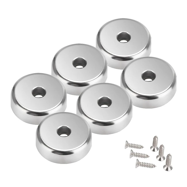 Magnetici al Neodimio Wukong 25x8mm - Extra Forti - 6 Pezzi con Foro - 20kg di F